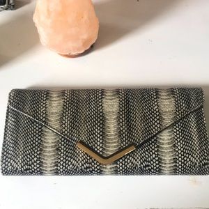 Aldo light weight croc clutch